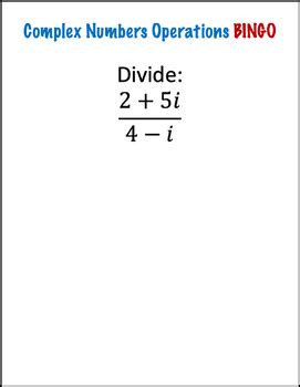 Complex Numbers Operations by Teaching from A-Z | TPT