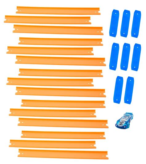 Hot Wheels Track Builder Straight Track Includes 15 Feet of Track and a ...