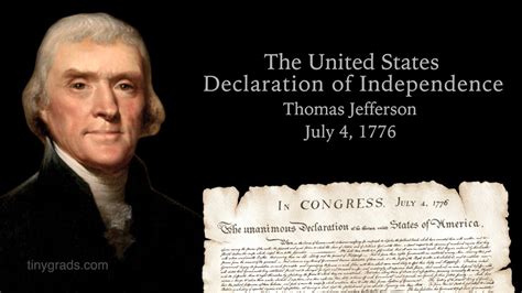 The Declaration of Independence Spoken by Thomas Jefferson | TinyGrads ...