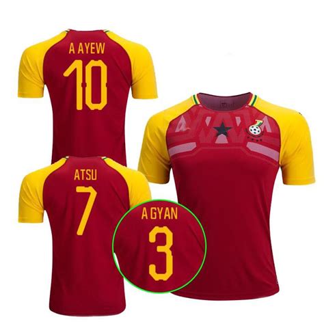 2018 2019 National Team Ghana Soccer Jerseys 8 Michael Essien Football ...