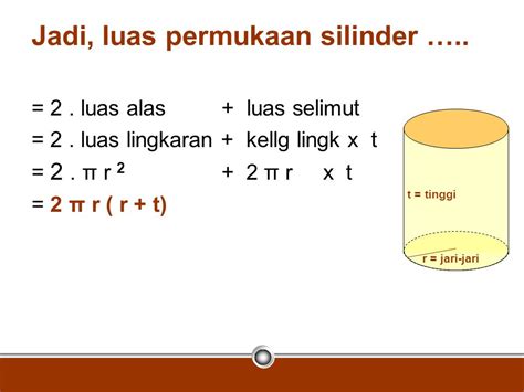 LUAS DAN VOLUME SILINDER - ppt download