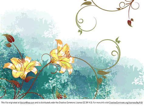 Watercolor Floral Background Vector Illustration