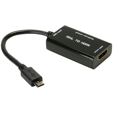 Parts Express MHL Adapter USB Micro B to HDMI with Power/Charging Input