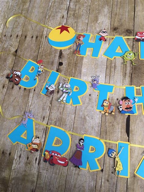 Pixar birthday banner pixar party pixar theme pixar etsy – Artofit