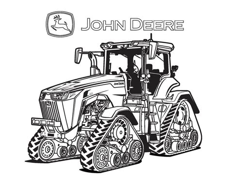 Kolorowanka Ciągnik John Deere. Pobierz, wydrukuj lub pokoloruj online ...