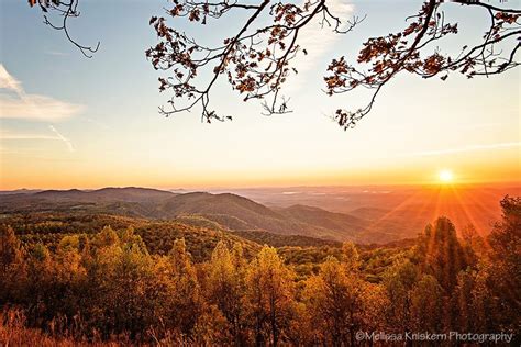 Autumn Sunrise at The Saddle Overlook - Blue Ridge Parkway - Photo of ...