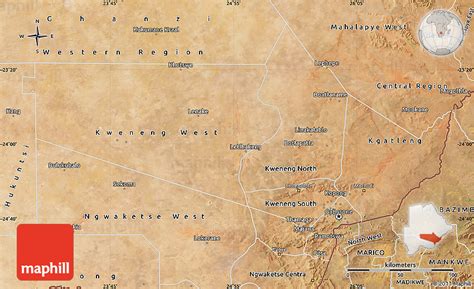 Satellite Map of Gaborone Region