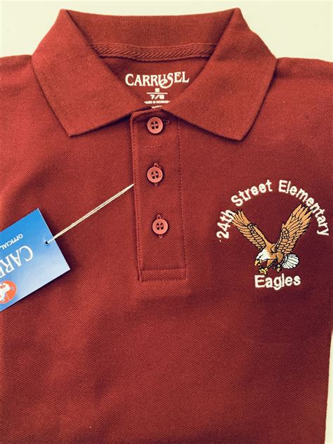 24th Street Elementary Burgundy Polo – Carrusel Uniforms and Embroidery