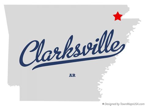 Map of Clarksville, Greene County, AR, Arkansas