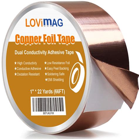 Buy LOVIMAG Copper Foil Tape (1inch X 66 FT) with Conductive Adhesive ...