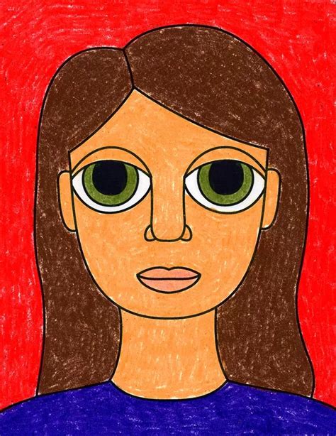 How to Draw a Self Portrait with “Big Eyes” · Art Projects for Kids in ...