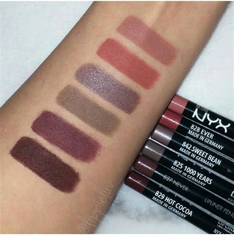 Nyx lip liner collection swatches | Nyx lip liner, Lip colors, Lip liner