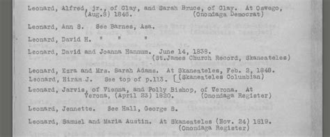 Index of Marriages from early central New York newspapers