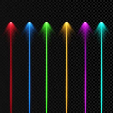 Premium Vector | Set of abstract colors laser beam. transparent is ...