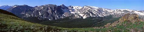 Rocky Mountain panorama in summer