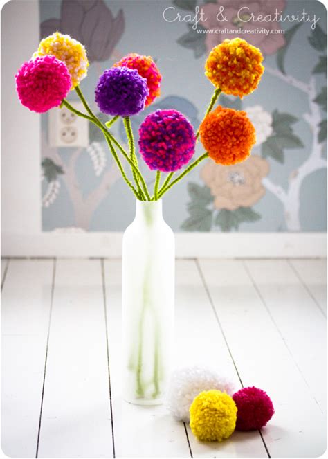 Pompom-blommor – Pom pom flowers | Craft & Creativity – Pyssel & DIY