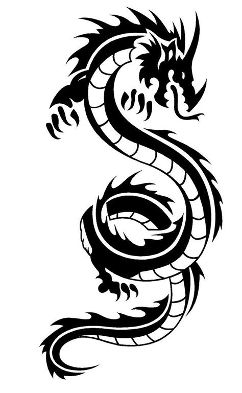 Buy Newclew Japanese Chinese Tribal Dragon Flying Black or White ...