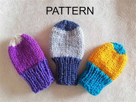 Baby Mittens Pattern Easy Knit Pattern Mitten Pdf Knitting | Etsy