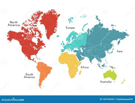 antes de envío parilla mapa del mundo dividido en continentes erótico ...