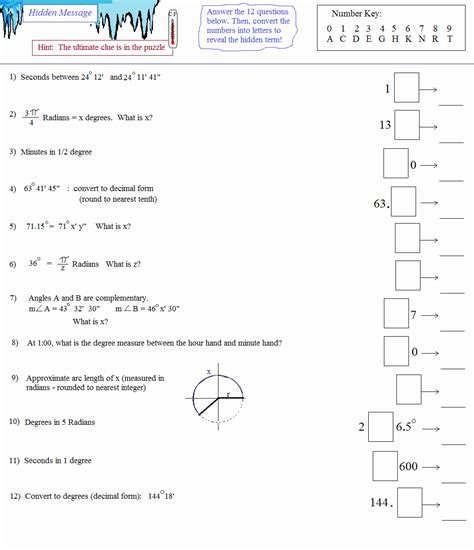 Radians To Degrees Worksheet – Englishworksheet.my.id