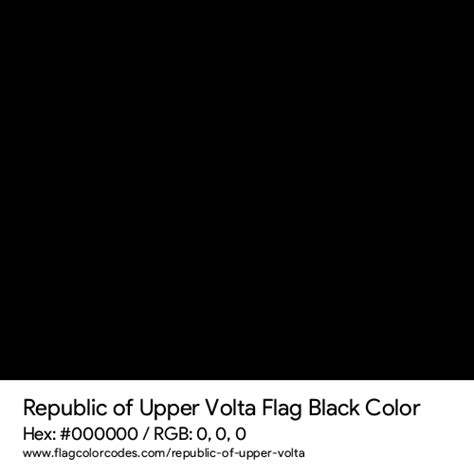 Republic of Upper Volta flag color codes