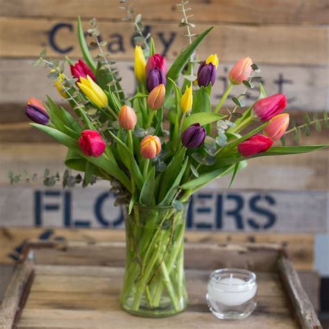 Mixed Tulip Bouquet in Cambridge, MA | Coady Florist