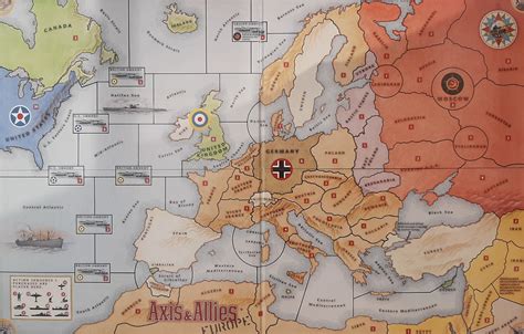 Axis & Allies Europe Map: Game board JPG and PDF