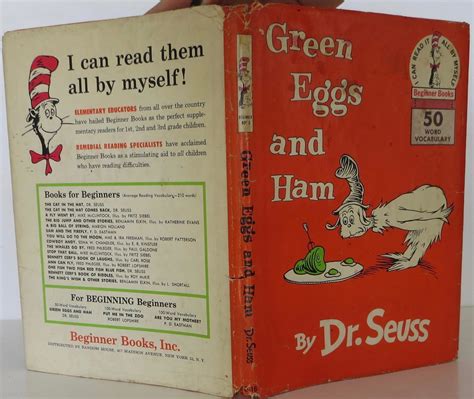 BIBLIO | Green Eggs and Ham by Seuss, Dr | Hardcover | 1960 | Beginner ...