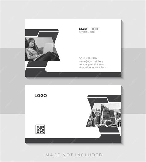 Premium Vector | Professional business card white and black design template