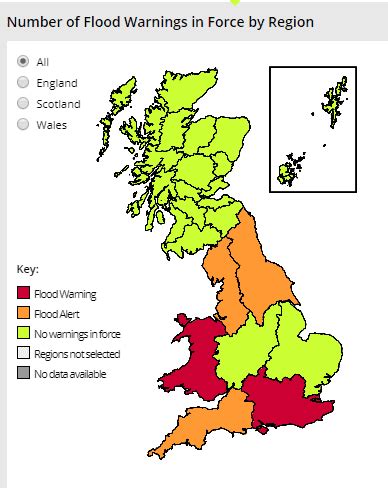 Flood warnings in the UK: where the latest alerts are and flooding risk map