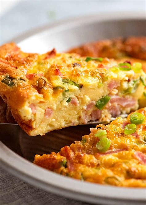 Crustless Quiche – Ham and Cheese - Yummy Recipe