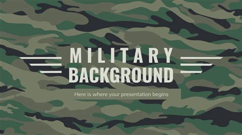 Military Background Slides theme and PowerPoint template