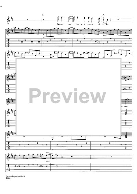 Corazon Espinado" Sheet Music by Santana for Guitar Tab/Vocal/Chords ...