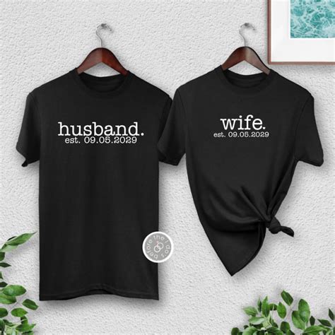 Husband Wife Shirts Wedding Anniversary Shirts Couples Shirts Honeymoon ...