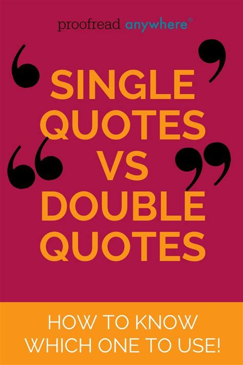 Single Quotes vs. Double Quotes – Which should you use? | Double quote ...