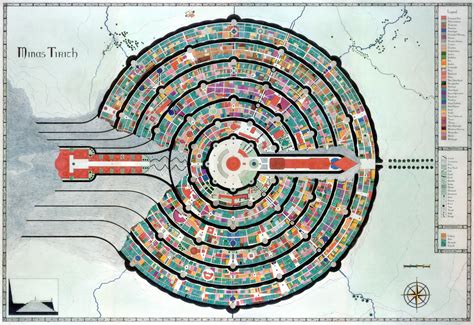 An Insanely Detailed Map of Minas Tirith Covers Every Inch of the City