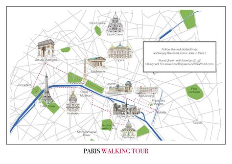 Paris Walking Tour Map