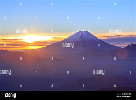 Sunrise at the Mount Fuji Stock Photo - Alamy