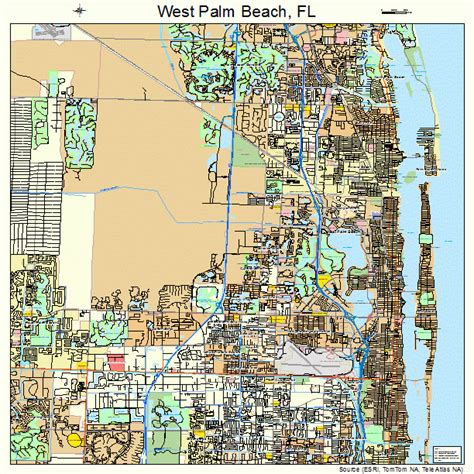 West Palm Beach Florida Street Map 1276600