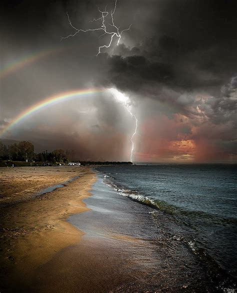 3840x2160px, 4K free download | Beautiful Storm, rainbow, stormy ...