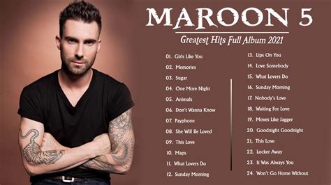 Mejores canciones de Maroon 5 Playlist 2021 - Maroon 5 Greatest Hit ...