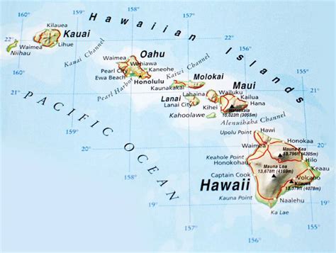 Printable Map Of Hawaiian Islands With Names