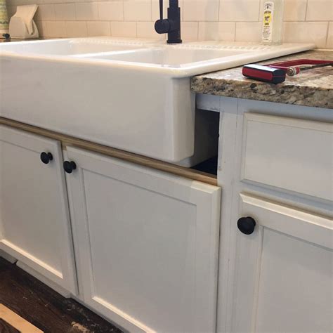 Installing An Above Mount Farmhouse Sink — Colors and Craft | Farmhouse ...