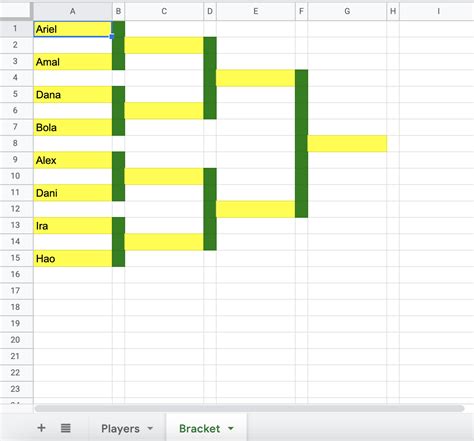 Create a tournament bracket | Apps Script | Google for Developers