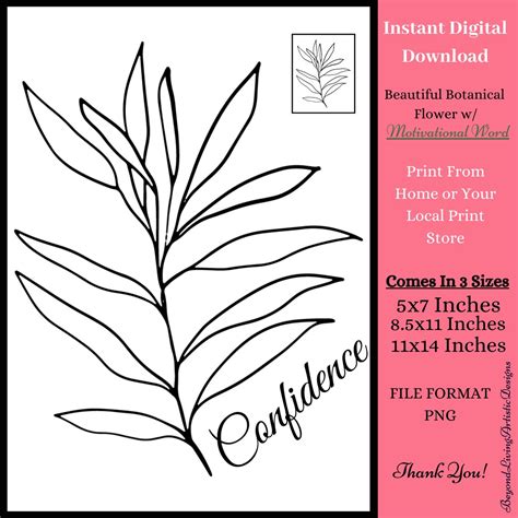 Confidence Inspirational Word Wall Art, Wall Decor, Printable Art ...