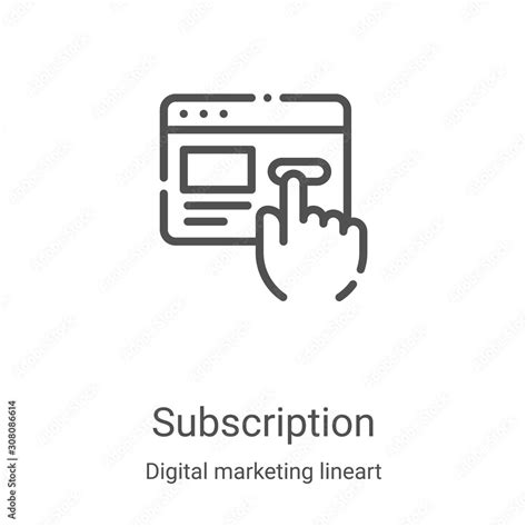 subscription icon vector from digital marketing lineart collection ...