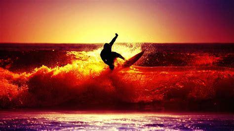 Sunset Surfing Wallpaper-Free HD Sports Downloads