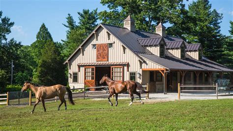 Ranch House With Horses