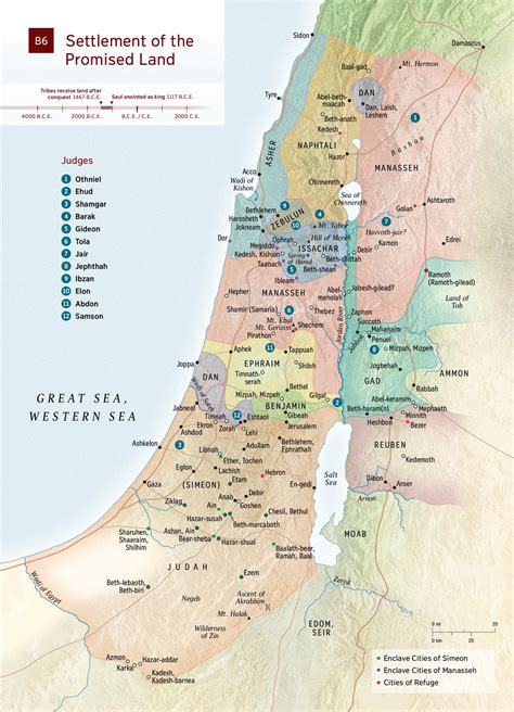 32 Map Of The Promised Land Joshua Maps Database Source | Images and ...