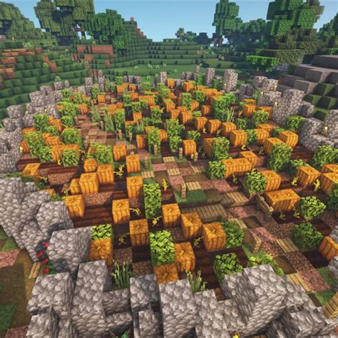 Minecraft pumpkin field | Minecraft farm, Minecraft architecture ...